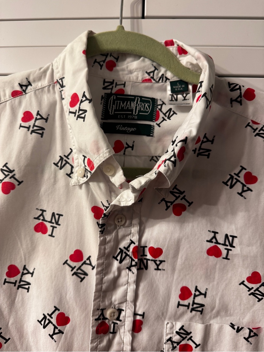 Gitman Vintage White 'I ♥ NY' Button-Down Shirt